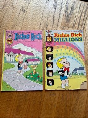 Richie Rich Comic Book Pair - in fair condition